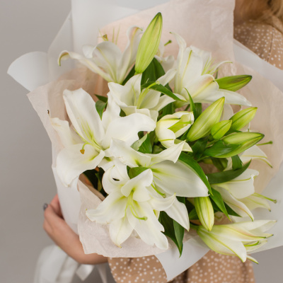 Букет из белых лилий 50441