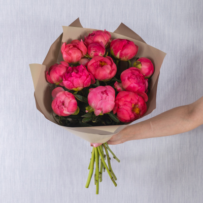 Букет из 11 пионов Корал шарм. 50579-Кор