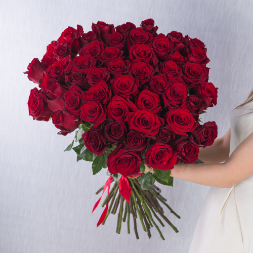 Букет из 51 Красной розы 60 см арт. 7298